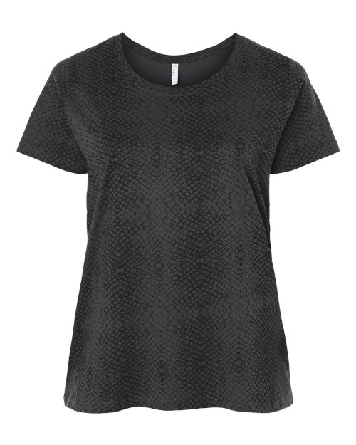 LAT Women's Curvy Collection Fine Jersey Tee 3816