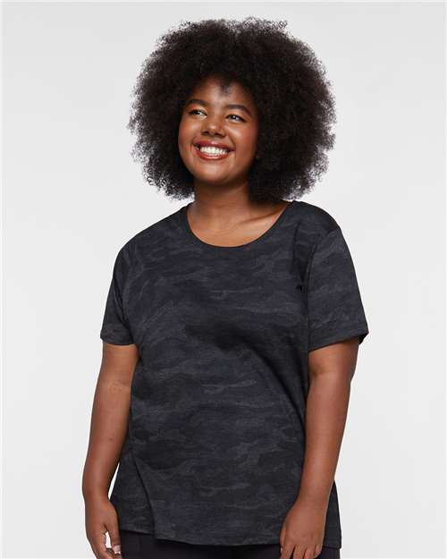 LAT Women's Curvy Collection Fine Jersey Tee 3816