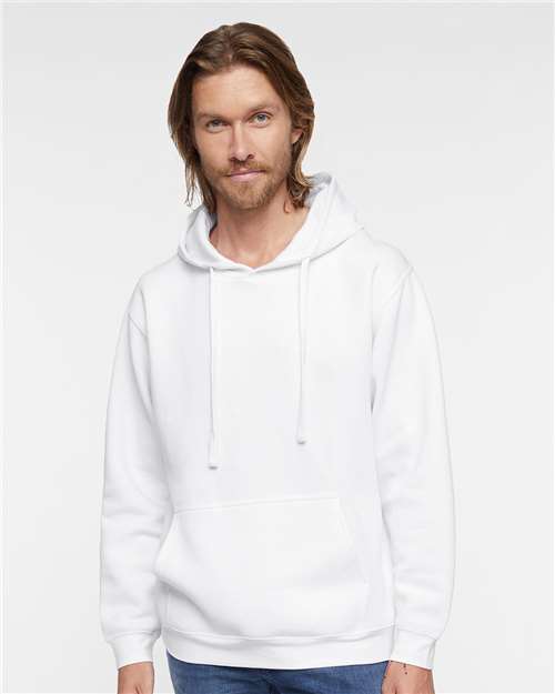 LAT Unisex Elevated Fleece Hoodie Sweatshirt 6926 - White