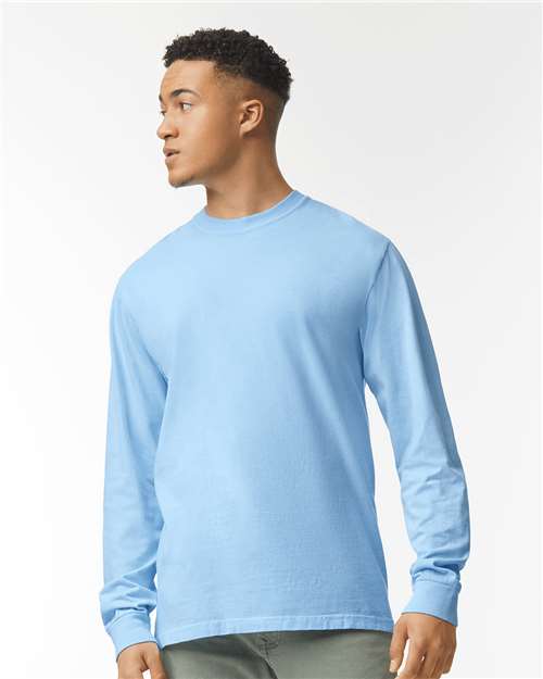 Comfort Colors Unisex Garment-Dyed Heavyweight Long Sleeve T-Shirt 6014 - Hydrangea