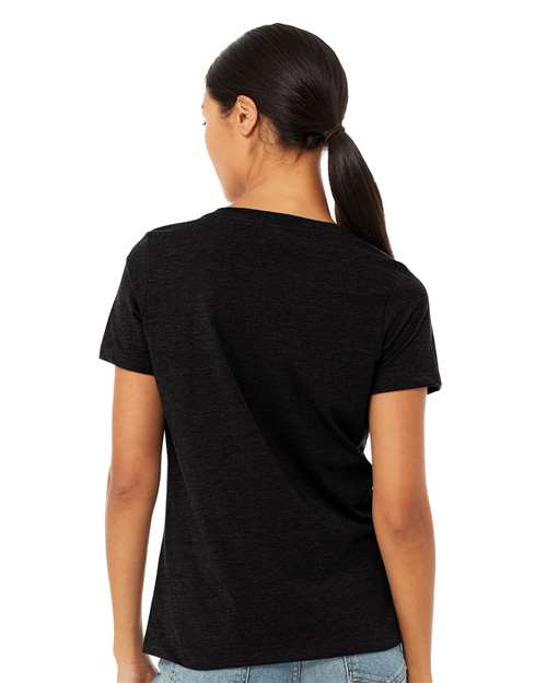 BELLA + CANVAS Women's Relaxed Heather CVC V-Neck Tee 6405CVC