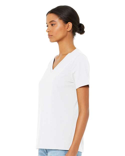 BELLA + CANVAS Women's Relaxed Heather CVC V-Neck Tee 6405CVC