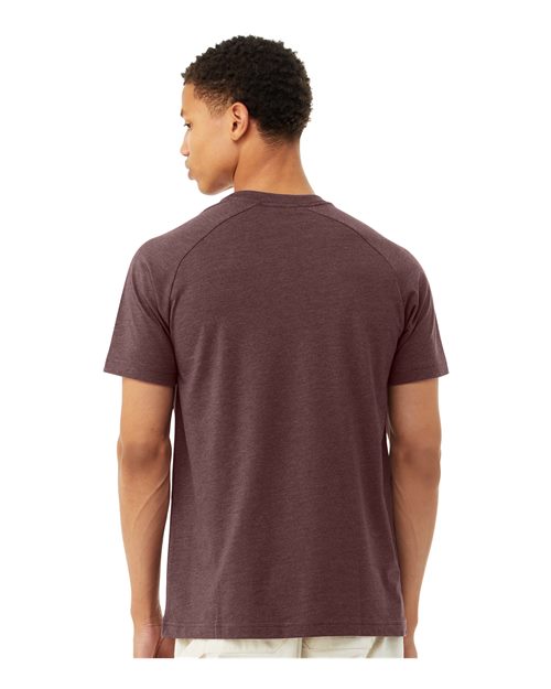 BELLA + CANVAS Men's Heather CVC Raglan Tee 3201