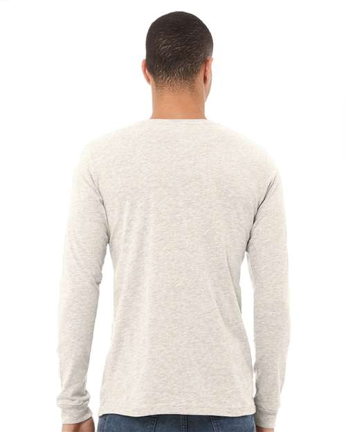 BELLA + CANVAS Unisex Triblend Long Sleeve Tee 3513 - Oatmeal Triblend