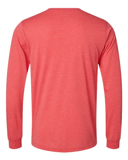 BELLA + CANVAS Unisex Triblend Long Sleeve Tee 3513 - Red Triblend