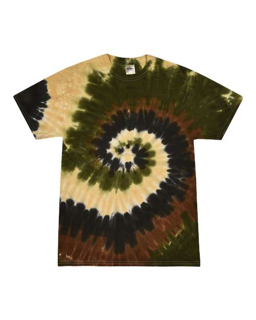 Colortone Unisex Multi-Color Tie-Dyed T-Shirt 1000 - Camo Swirl