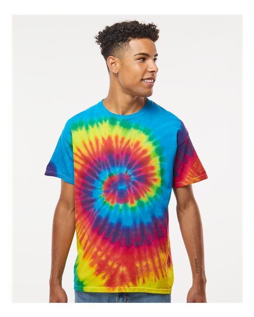 Colortone Unisex Multi-Color Tie-Dyed T-Shirt 1000 - Reactive Rainbow
