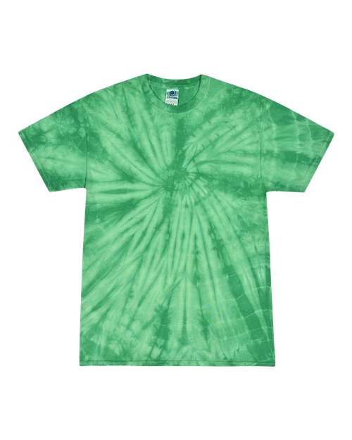 Colortone Unisex Multi-Color Tie-Dyed T-Shirt 1000 - Spider Kelly
