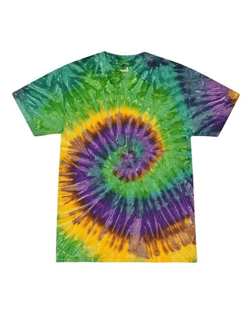 Colortone Youth Multi-Color Tie-Dyed T-Shirt 1000Y - Mardi Gras