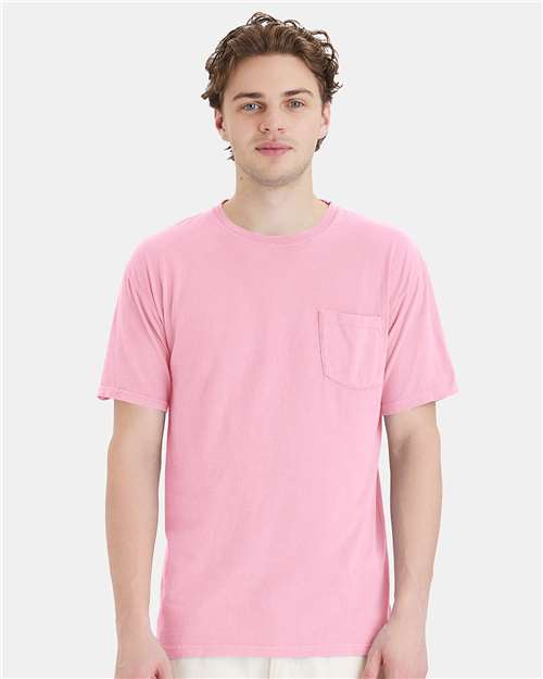 ComfortWash by Hanes Unisex Garment-Dyed Pocket T-Shirt GDH150 - Cotton Candy