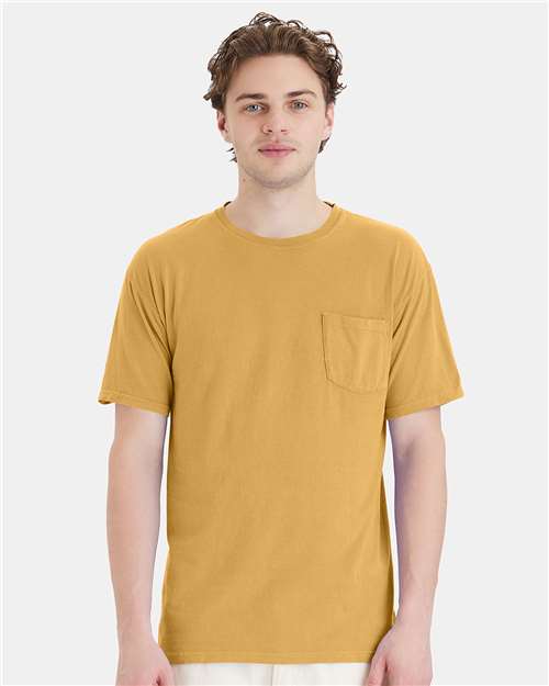ComfortWash by Hanes Unisex Garment-Dyed Pocket T-Shirt GDH150 - Artisan Gold