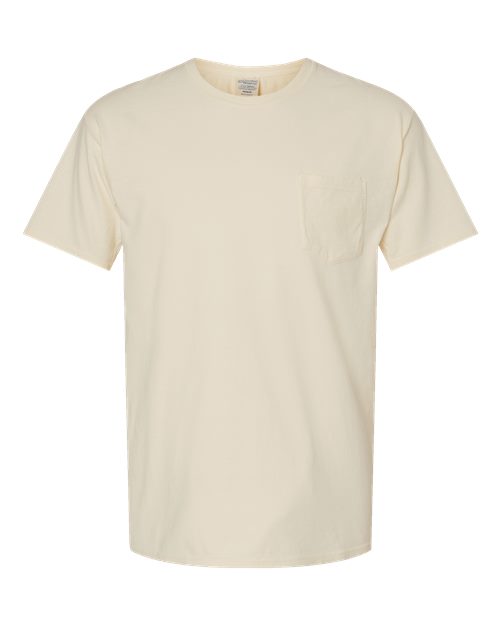 ComfortWash by Hanes Unisex Garment-Dyed Pocket T-Shirt GDH150 - Parchment