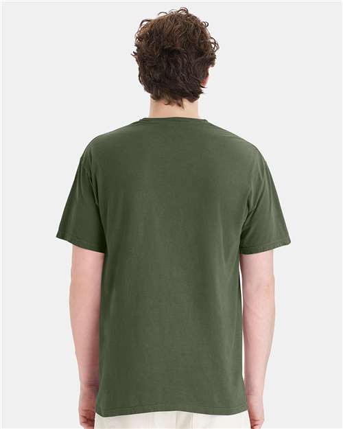 ComfortWash by Hanes Unisex Garment-Dyed Pocket T-Shirt GDH150 - Moss