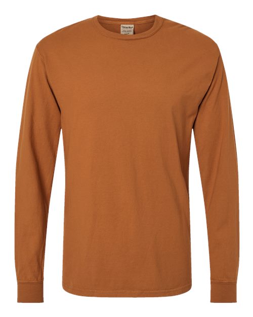 ComfortWash by Hanes Unisex Garment-Dyed Long Sleeve T-Shirt GDH200 - Texas Orange