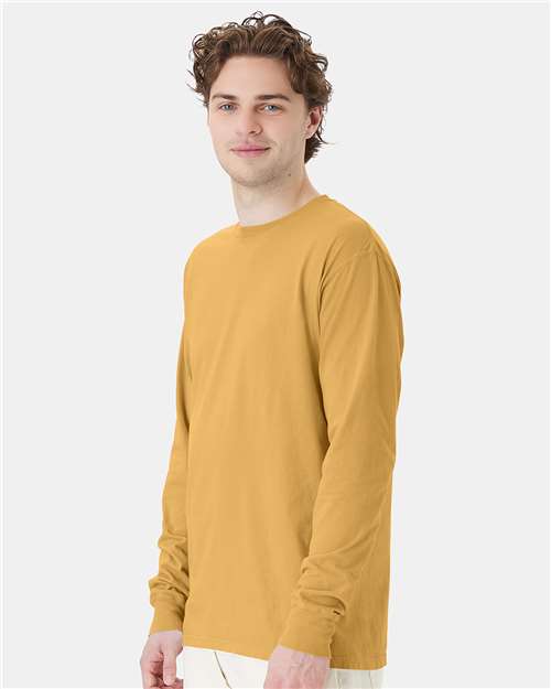 ComfortWash by Hanes Unisex Garment-Dyed Long Sleeve T-Shirt GDH200 - Artisan Gold