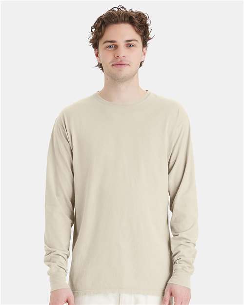 ComfortWash by Hanes Unisex Garment-Dyed Long Sleeve T-Shirt GDH200 - Parchment