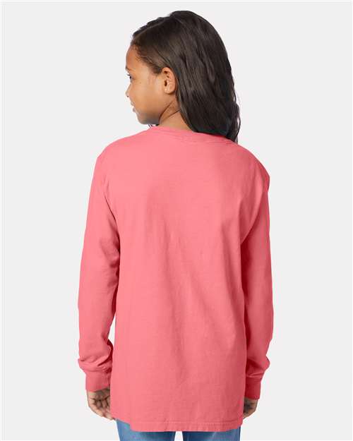 ComfortWash by Hanes Youth Garment-Dyed Long Sleeve T-Shirt GDH275