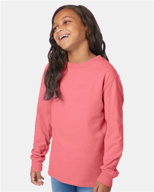 ComfortWash by Hanes Youth Garment-Dyed Long Sleeve T-Shirt GDH275