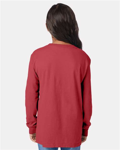 ComfortWash by Hanes Youth Garment-Dyed Long Sleeve T-Shirt GDH275