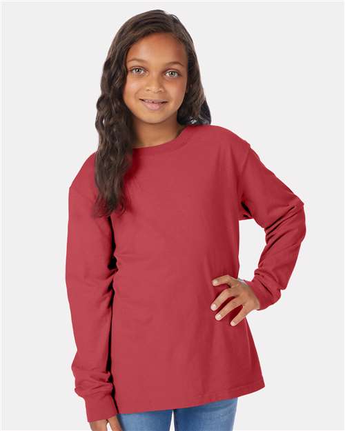 ComfortWash by Hanes Youth Garment-Dyed Long Sleeve T-Shirt GDH275
