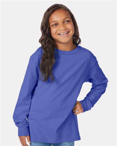 ComfortWash by Hanes Youth Garment-Dyed Long Sleeve T-Shirt GDH275