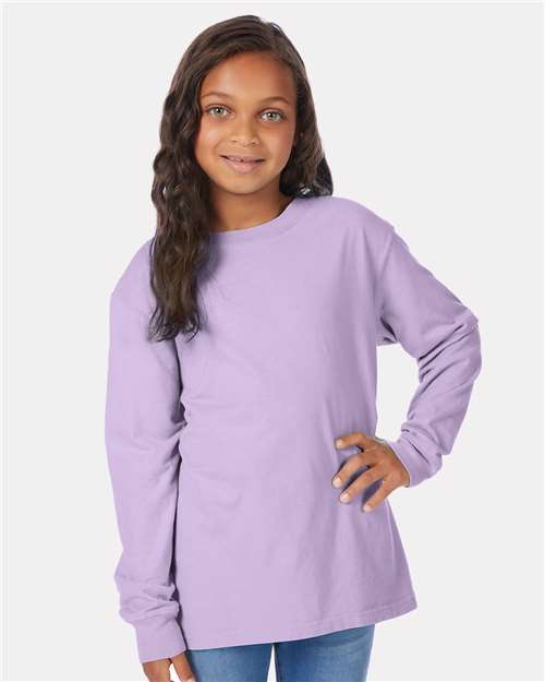 ComfortWash by Hanes Youth Garment-Dyed Long Sleeve T-Shirt GDH275