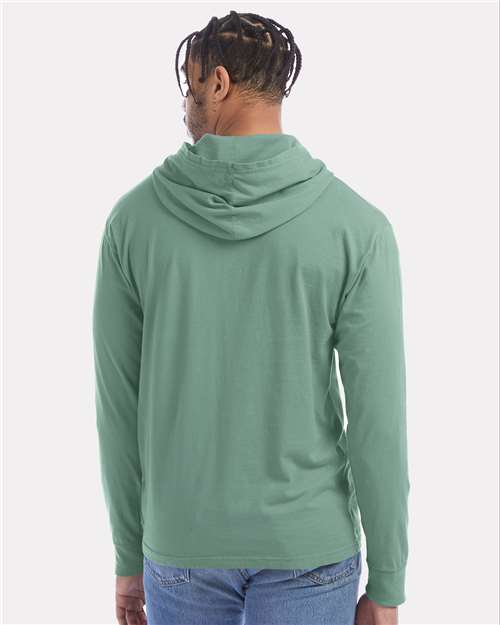 ComfortWash by Hanes Unisex Garment-Dyed Jersey Hooded Long Sleeve T-Shirt GDH280