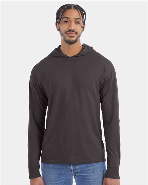 ComfortWash by Hanes Unisex Garment-Dyed Jersey Hooded Long Sleeve T-Shirt GDH280