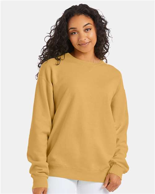 ComfortWash by Hanes Unisex Garment-Dyed Crewneck Sweatshirt GDH400 - Artisan Gold