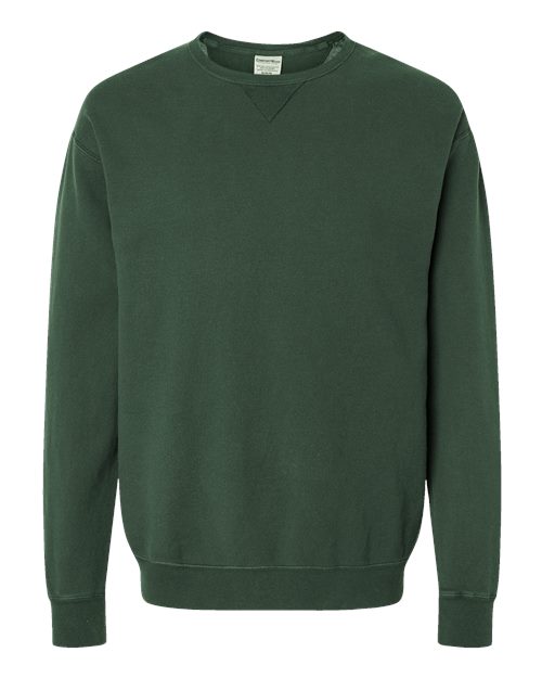 ComfortWash by Hanes Unisex Garment-Dyed Crewneck Sweatshirt GDH400 - Field Green