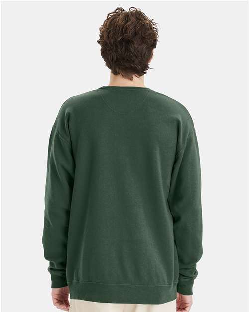 ComfortWash by Hanes Unisex Garment-Dyed Crewneck Sweatshirt GDH400 - Field Green