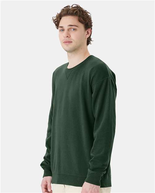 ComfortWash by Hanes Unisex Garment-Dyed Crewneck Sweatshirt GDH400 - Field Green