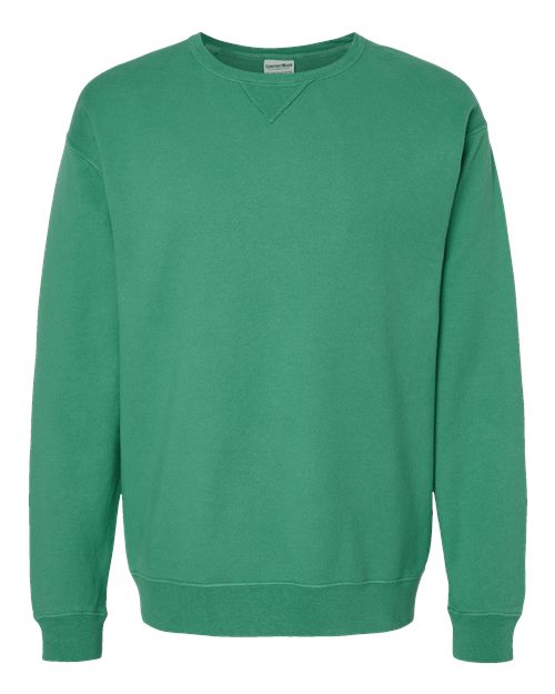 ComfortWash by Hanes Unisex Garment-Dyed Crewneck Sweatshirt GDH400 - Rich Green Grass