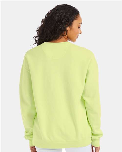 ComfortWash by Hanes Unisex Garment-Dyed Crewneck Sweatshirt GDH400 - Chic Lime