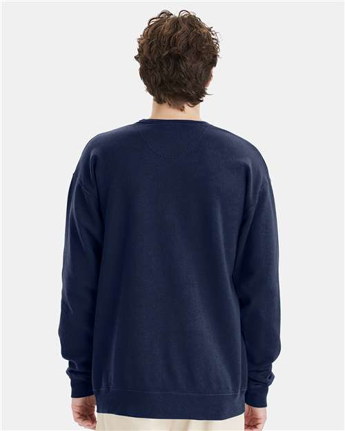 ComfortWash by Hanes Unisex Garment-Dyed Crewneck Sweatshirt GDH400 - Navy