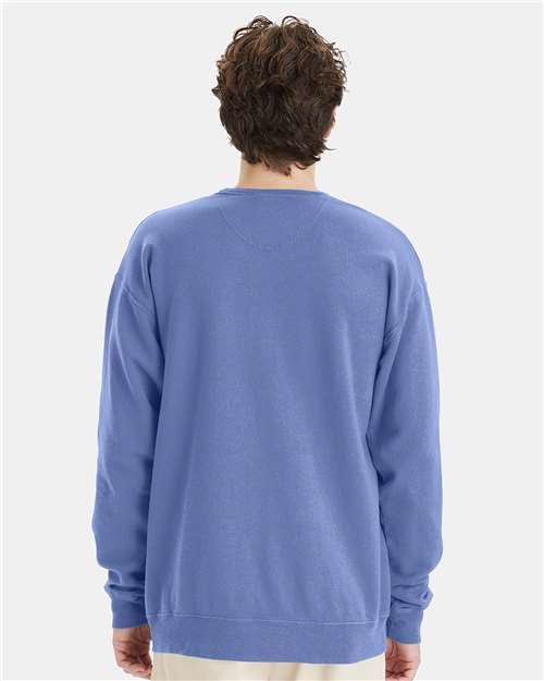 ComfortWash by Hanes Unisex Garment-Dyed Crewneck Sweatshirt GDH400 - Frontier Blue