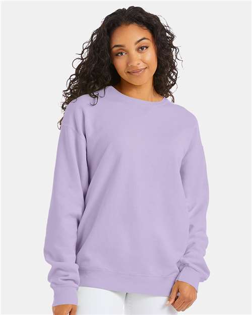 ComfortWash by Hanes Unisex Garment-Dyed Crewneck Sweatshirt GDH400 - Future Lavender