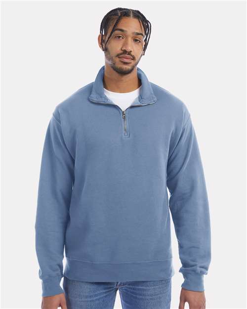 ComfortWash by Hanes Unisex Garment-Dyed Quarter-Zip Sweatshirt GDH425