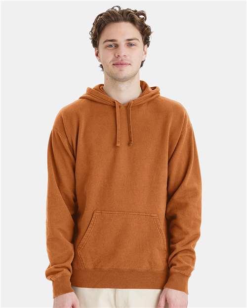 ComfortWash by Hanes Unisex Garment-Dyed Hooded Sweatshirt GDH450 - Texas Orange