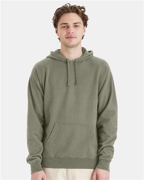 ComfortWash by Hanes Unisex Garment-Dyed Hooded Sweatshirt GDH450 - Faded Fatigue