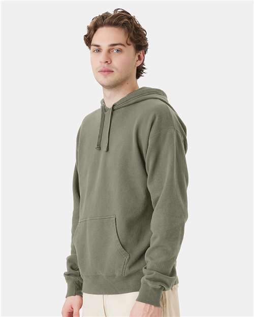 ComfortWash by Hanes Unisex Garment-Dyed Hooded Sweatshirt GDH450 - Faded Fatigue