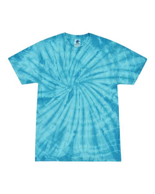 Colortone Unisex Multi-Color Tie-Dyed T-Shirt 1000 - Spider Turquoise