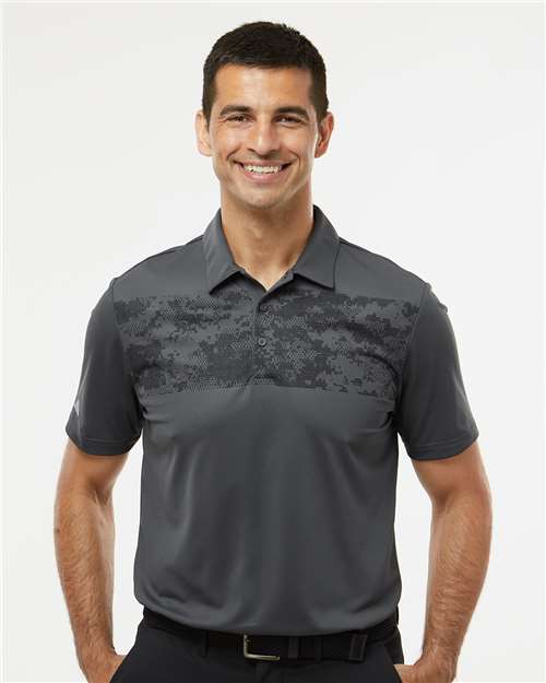 Adidas Men's Camo Chest Print Polo A585