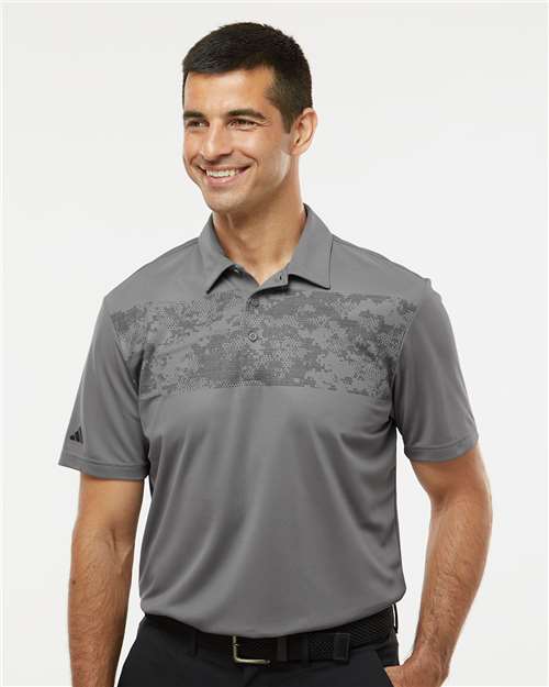 Adidas Men's Camo Chest Print Polo A585