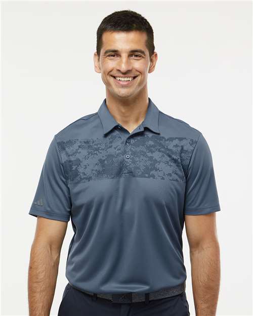 Adidas Men's Camo Chest Print Polo A585