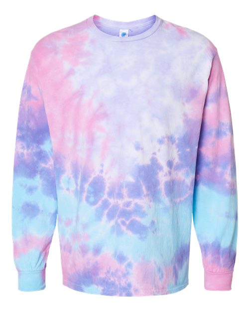 Colortone Unisex Tie-Dyed Long Sleeve T-Shirt 2000 - Cotton Candy