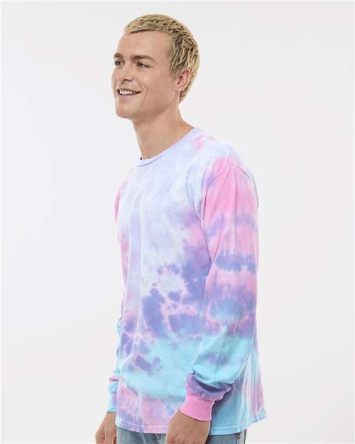 Colortone Unisex Tie-Dyed Long Sleeve T-Shirt 2000 - Cotton Candy