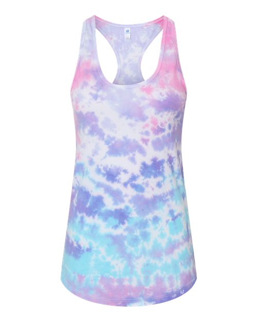 Colortone Women's Tie-Dyed Racerback Tank Top 3400