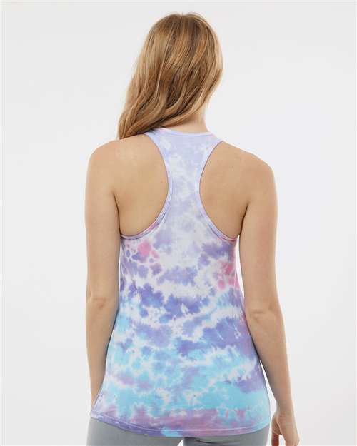 Colortone Women's Tie-Dyed Racerback Tank Top 3400