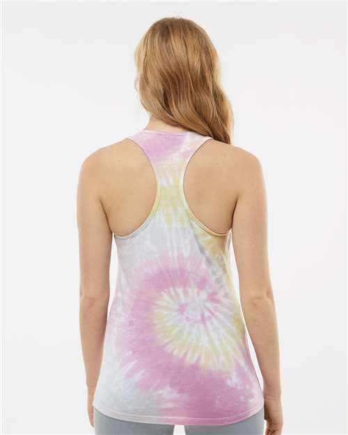 Colortone Women's Tie-Dyed Racerback Tank Top 3400